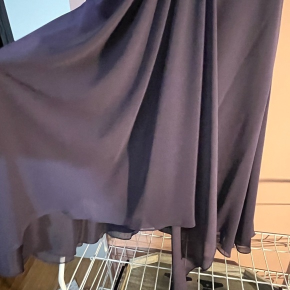 Davids Bridal whimsigoth fairy prom Elegant eggplant purple wedding Dress Sz 18 - Picture 11 of 14